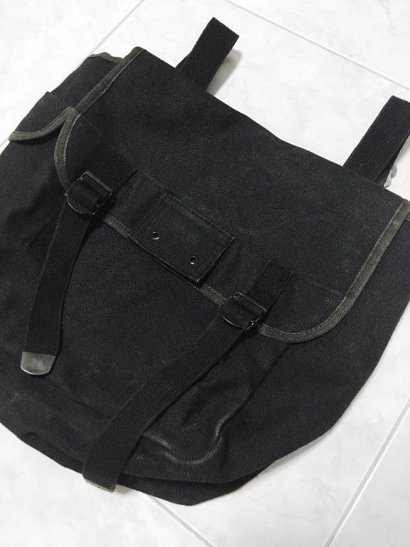 Vintage Canvas Black Army Backpack, Men's Fashion, Bags, Backpacks on Carousell