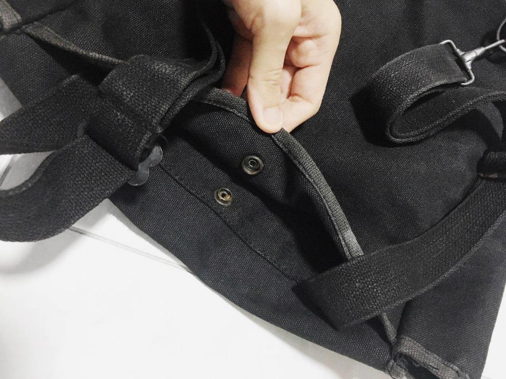 Vintage Canvas Black Army Backpack, Men's Fashion, Bags, Backpacks on Carousell