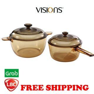 Visions cookware 4PC Casserole Saucepan set FREE Shipping X corelle pyrex corningware