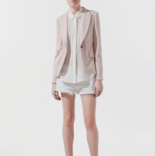 Zara Light Pink Blazer in XS, Women's 