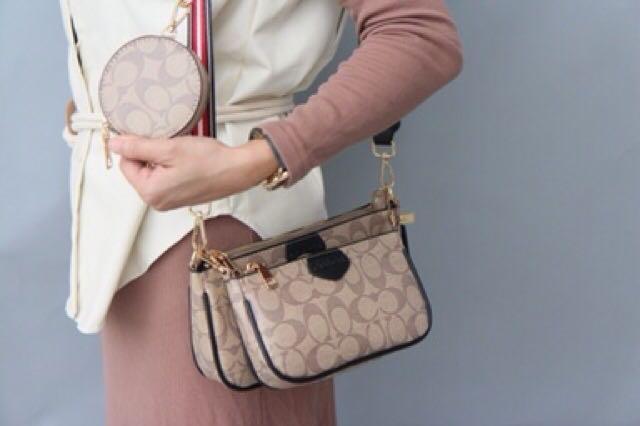 Coach Multi Pochette Bag Women Handbags Chain Crossbody Bag