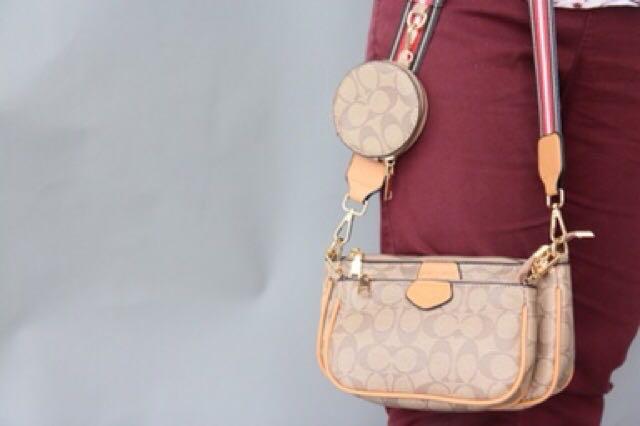 1:1 Coach multi pochette accessories sling bag, Women's Fashion
