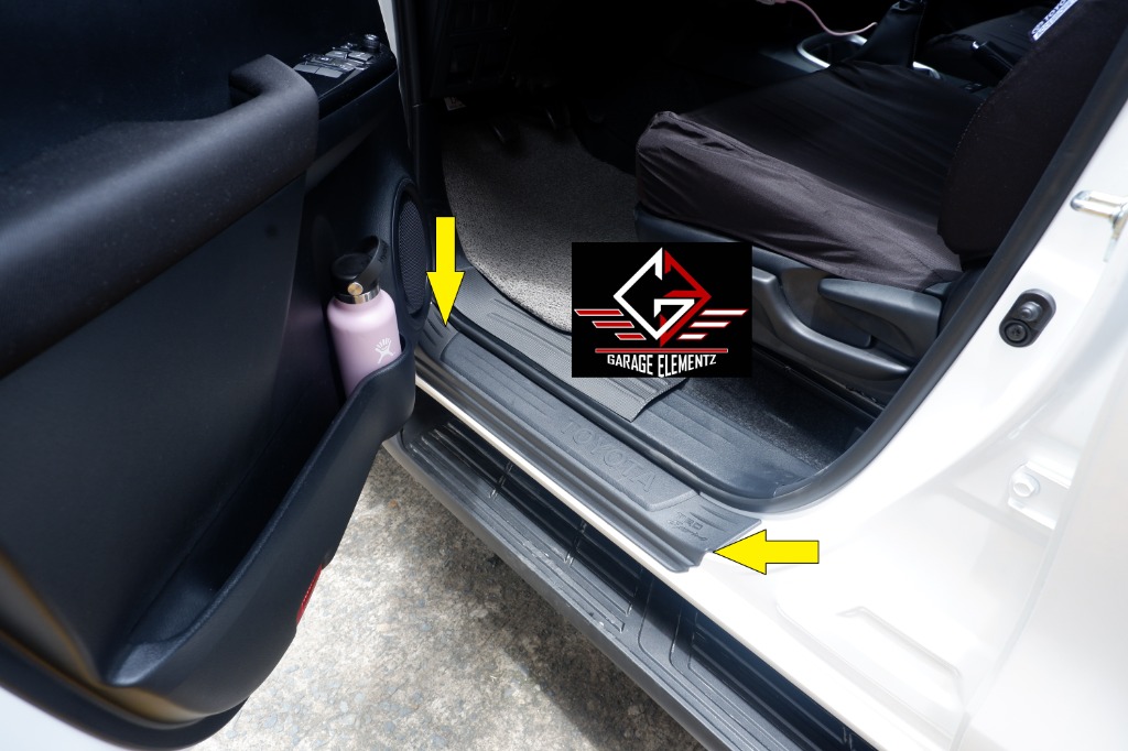 2015 to 2022 Toyota Hilux Revo Side Stepsill U-Type Matteblack Innova ...