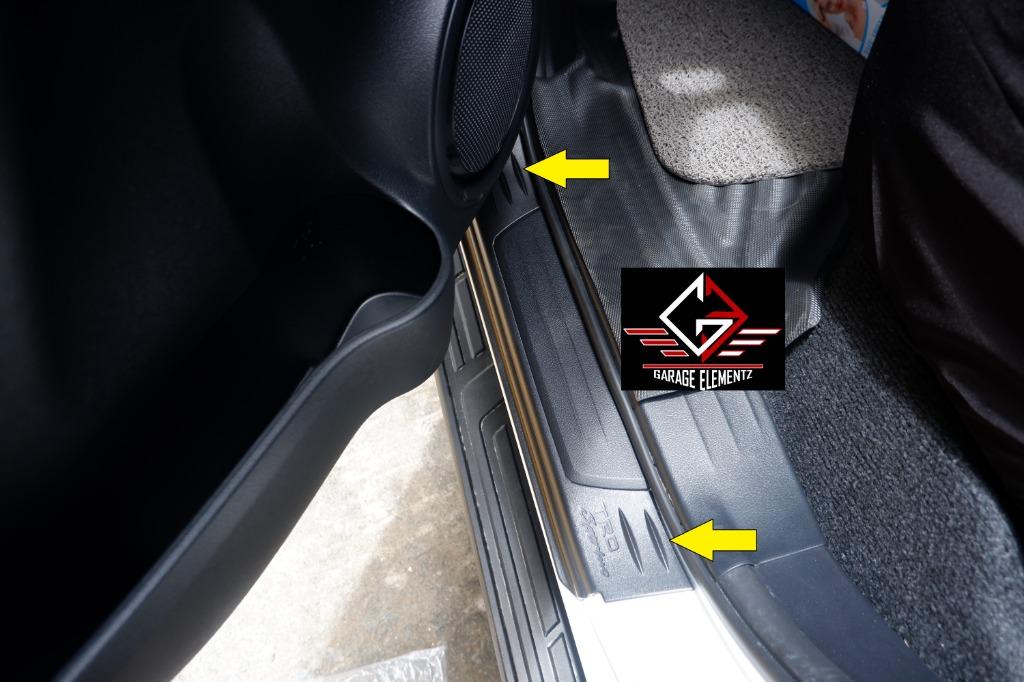 2015 to 2022 Toyota Hilux Revo Side Stepsill U-Type Matteblack Innova ...