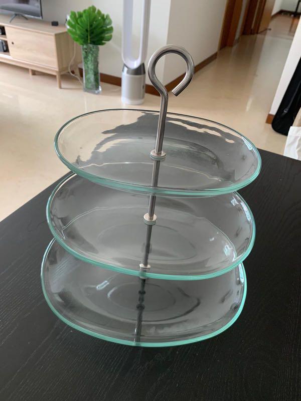 3Tier Glass Serving Stand from IKEA, Furniture & Home Living, Kitchenware & Tableware, Other