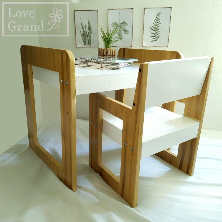 childs wooden table and chairs set