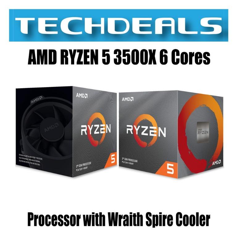 Amd Ryzen 5 3500x 6 Cores Processor With Wraith Spire Cooler Electronics Computer Parts Accessories On Carousell