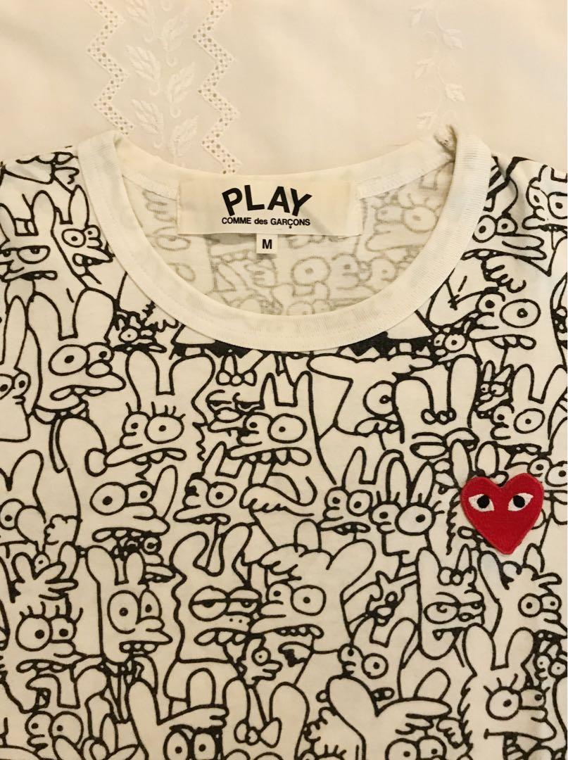 Authentic Comme des Gar ons Play x Simpsons T Shirt