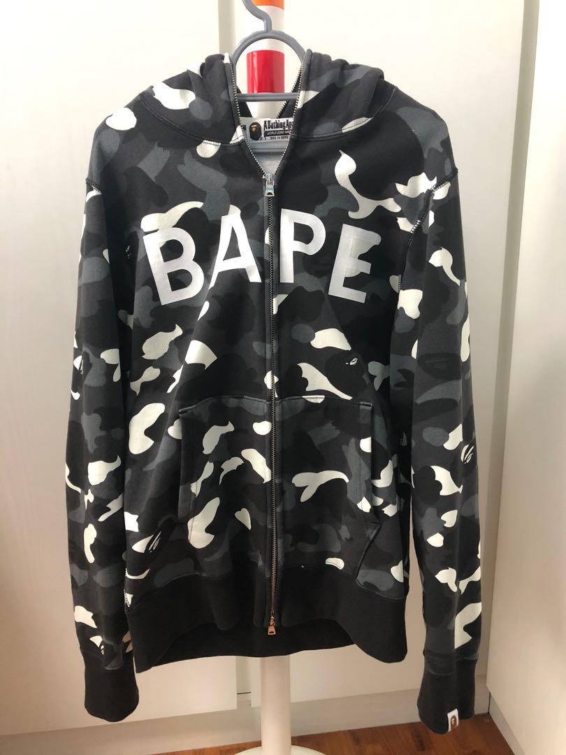 BAPE A Bathing Ape Hoodie Camo Full Zip (Glow in the dark), Men's Fashion,  Coats, Jackets and Outerwear on Carousell
