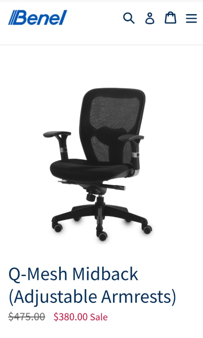Benel Q Mesh Midback Chair Furniture Home Living Furniture