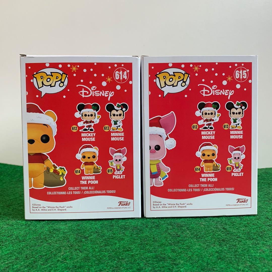 BNIB Set of 2 Pooh #614 and Piglet #615 Funko Pop Christmas
