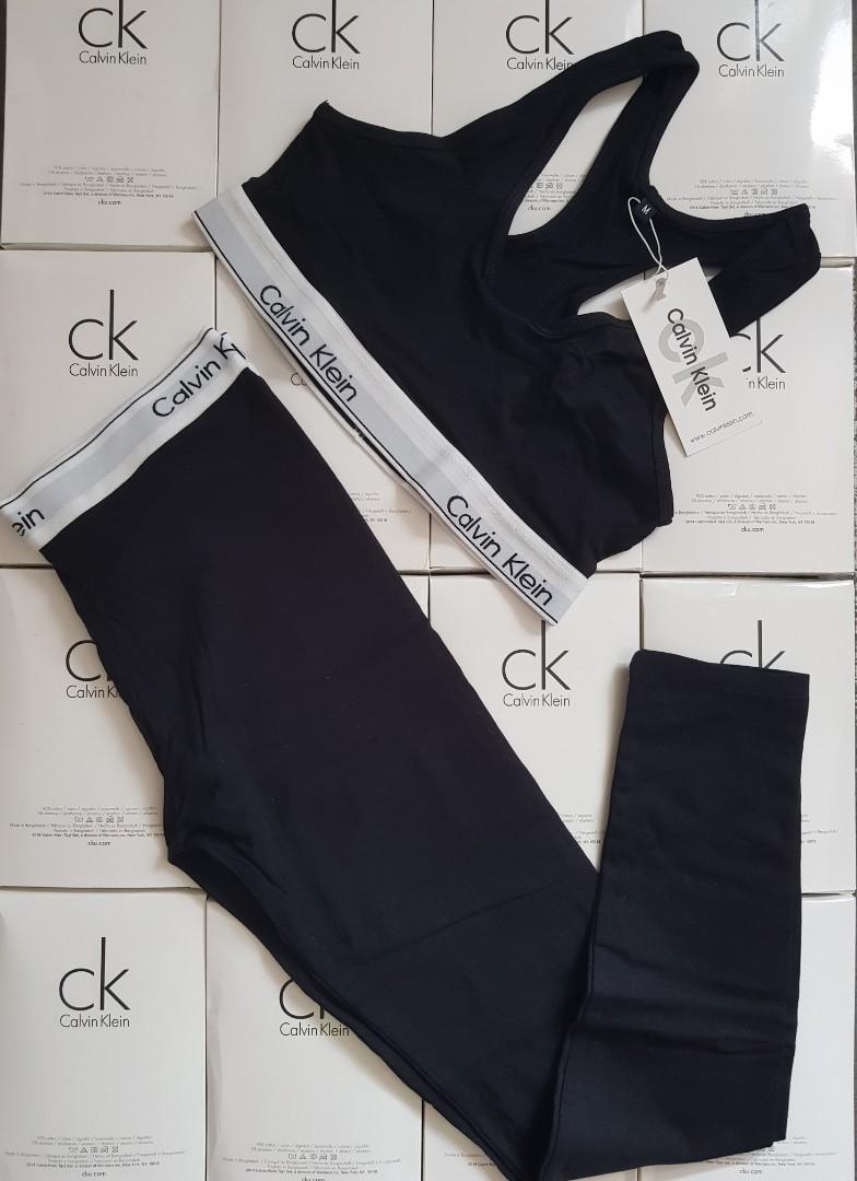 Calvin Klein Sports Bra Bralette & Leggings (Tights) Set