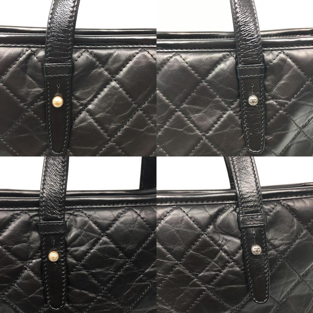 CHANEL GABRIELLE SHOPPING TOTE (2437xxxx) MEDIUM BEIGE BLACK CALFSKIN MIXED  HARDWARE, WITH CARD & DUST COVER