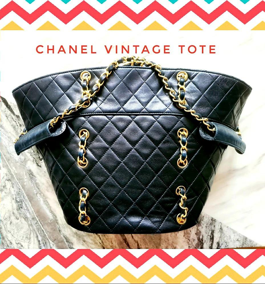 Chanel Lambskin Tote Bag Rare