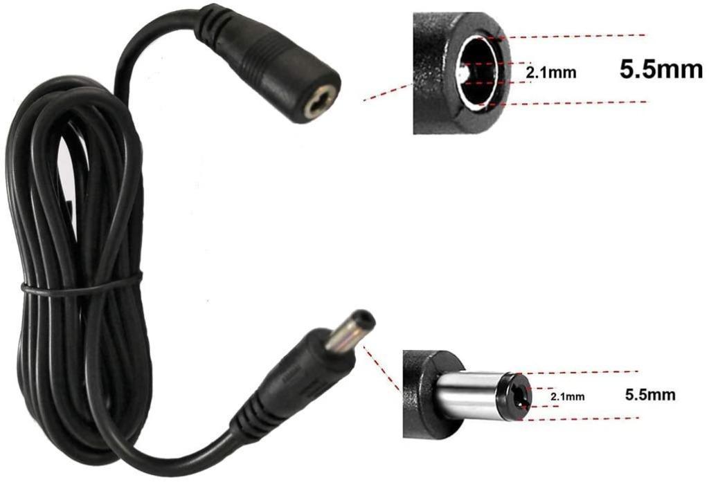 Dc Power Adapter Extension Cable 10 Feet 2 1mm X 5 5mm Compatible For 12v Dc Power Adapter Led Cctv Camera Security Wifi Camera Dvr Black Electronics Others On Carousell