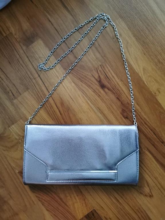 Pewter clutch bag discount dorothy perkins