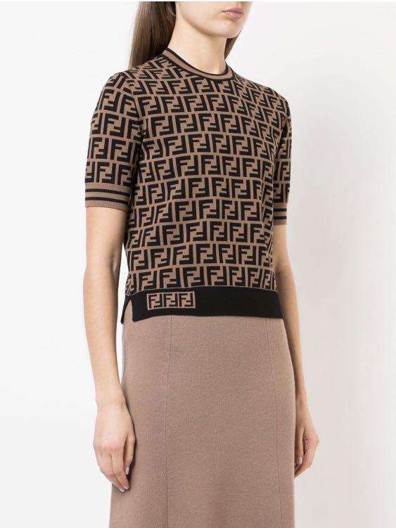 Fendi Short Sleeve Sweater