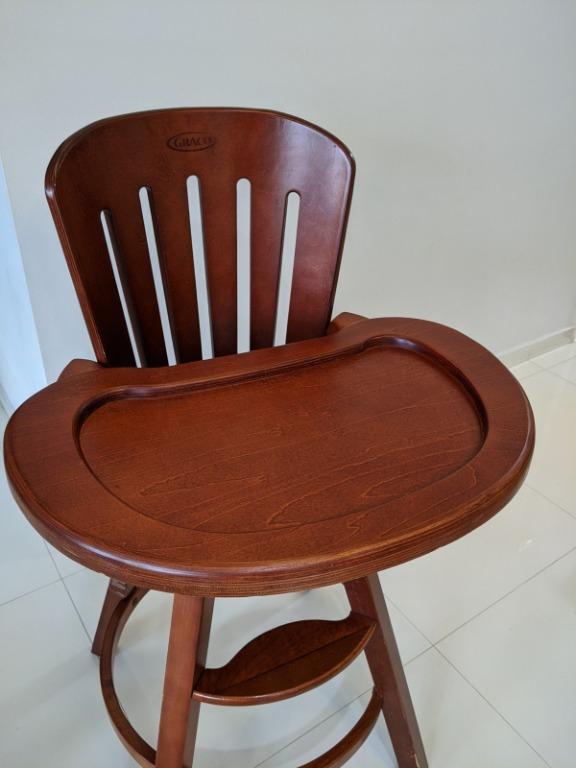 Graco Wooden high chair, Babies & Kids, Nursing & Feeding, Baby High Chairs on Carousell