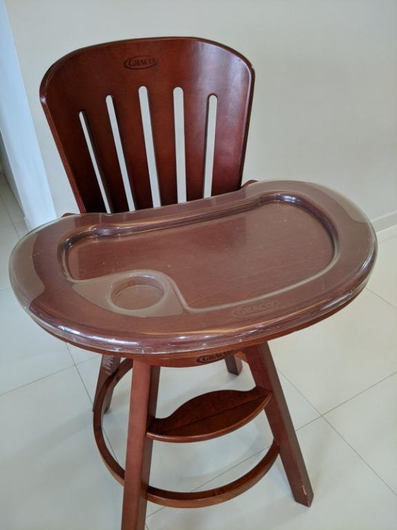Graco wooden high chair plastic tray deals