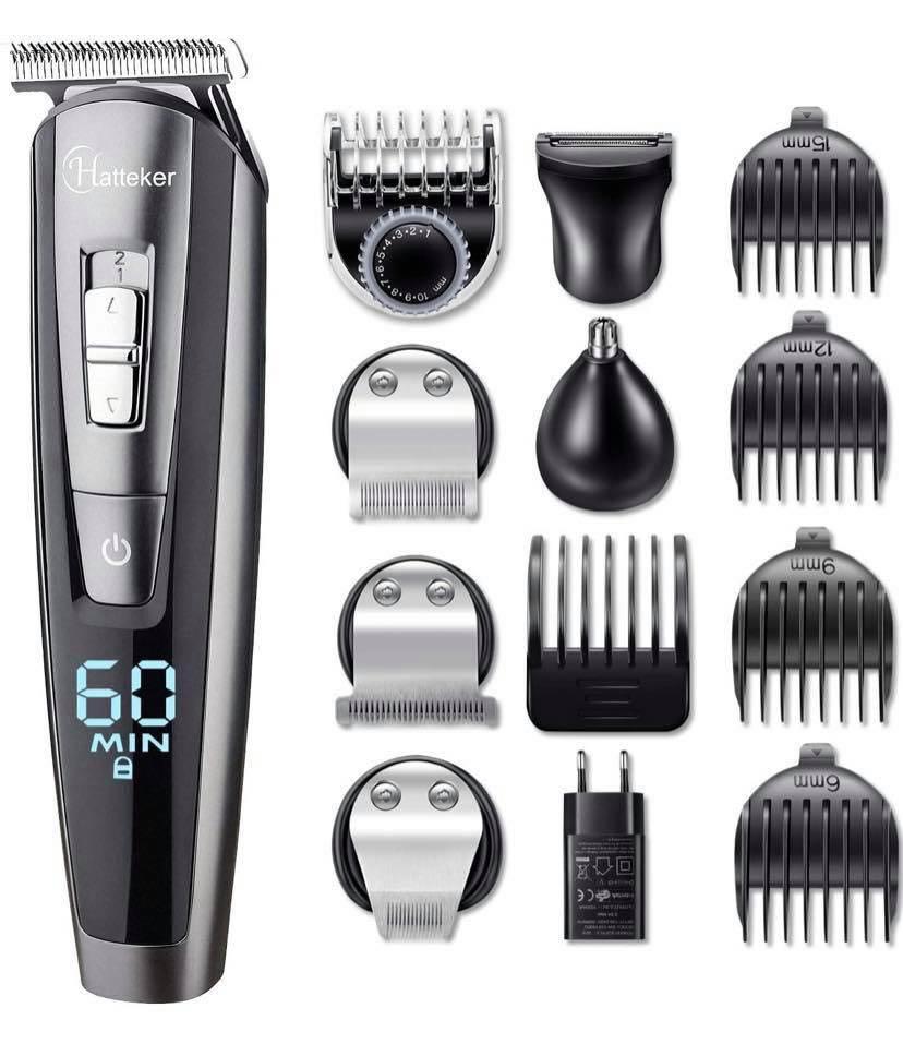 HATTEKER 5 In 1 Beard Trimmer Kit For Men Cordless Mustache Trimmer
