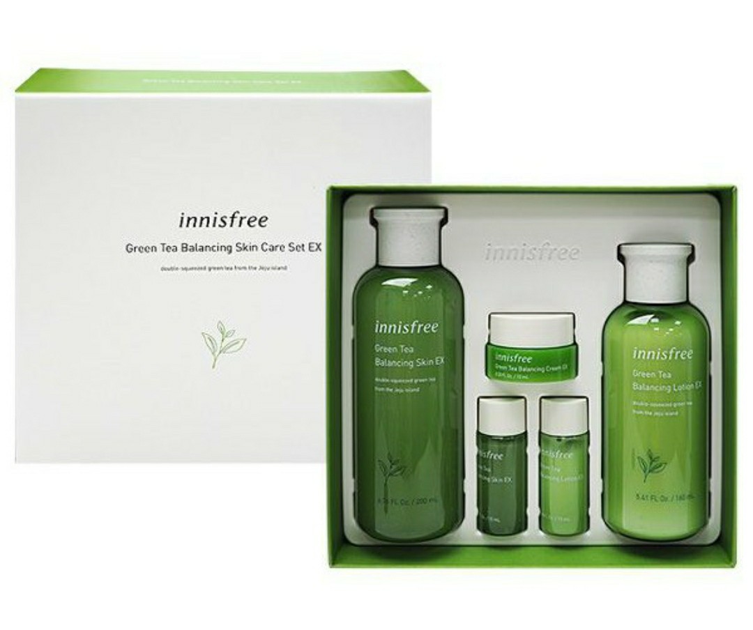 Innisfree Green Tea Balancing Skin Care Set EX, Health &amp; Beauty, Skin,  Bath, &amp; Body on Carousell