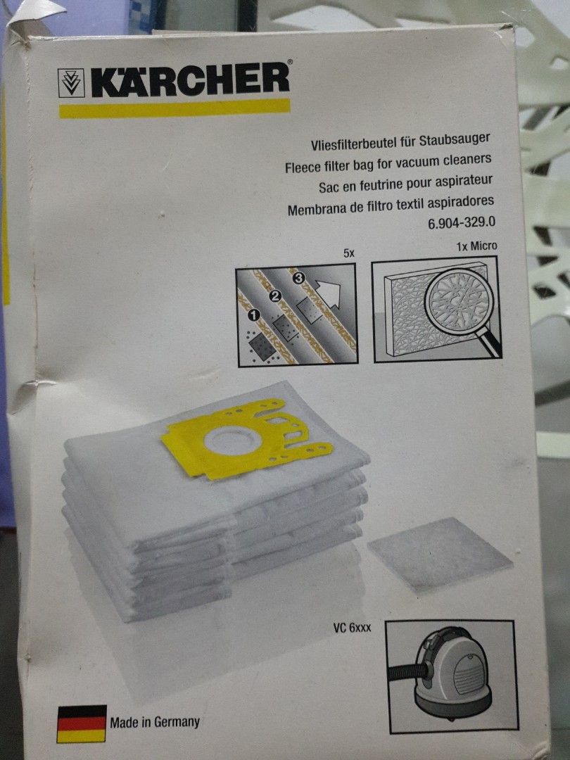 Karcher filter bag 4 pcs, TV & Home Appliances, Air Purifiers