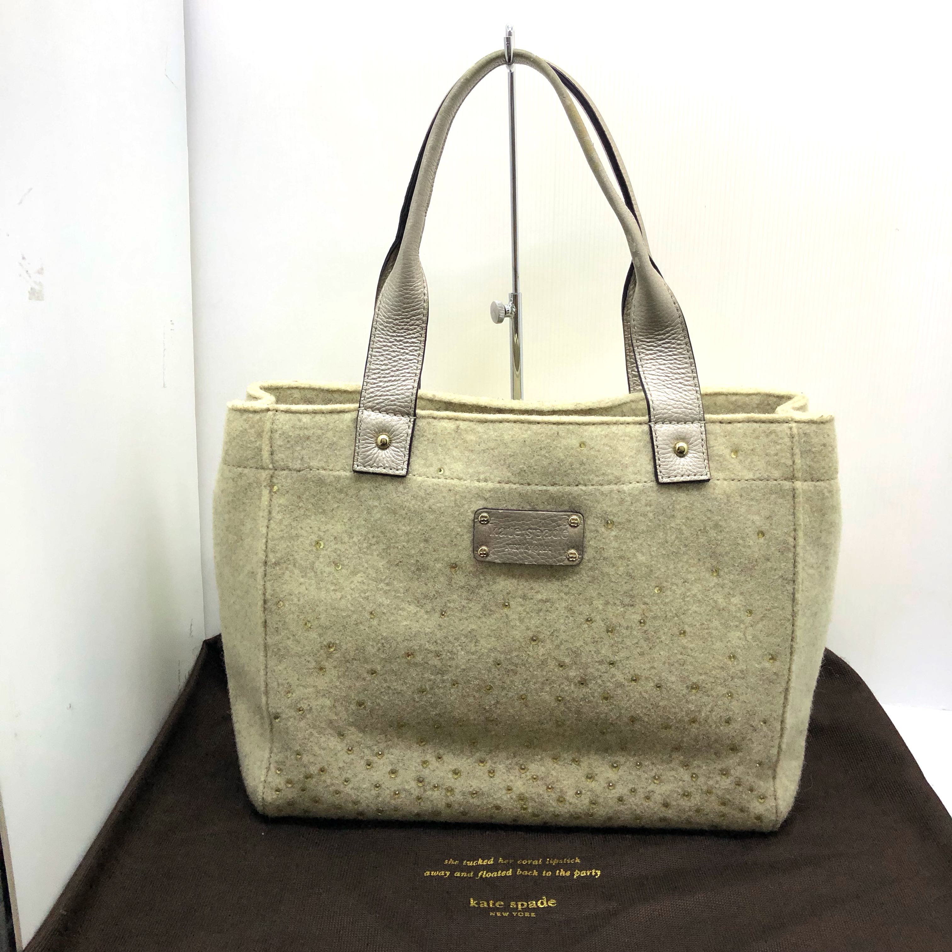 kate spade grey wool purse