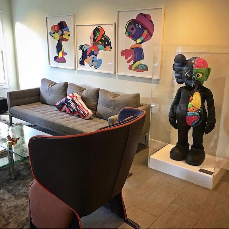 Kaws X Snoopy Wall Art Print Painting, Hobbies & Toys, Stationery