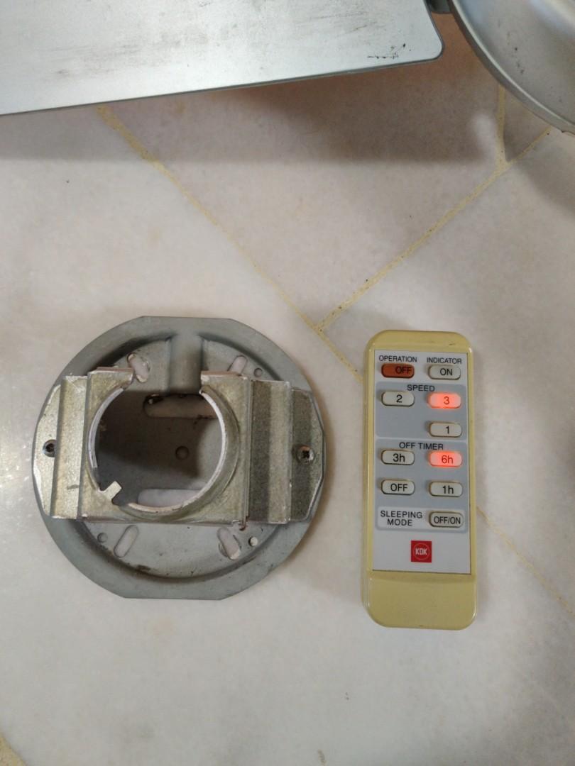 KDK Ceiling Fan A11YS with remote (NO CANOPY COVER ), Furniture & Home