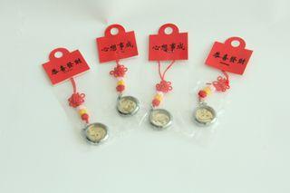 Keychain Zodiac Shio Kaca Stainless Impor Singapore Emas Gantungan