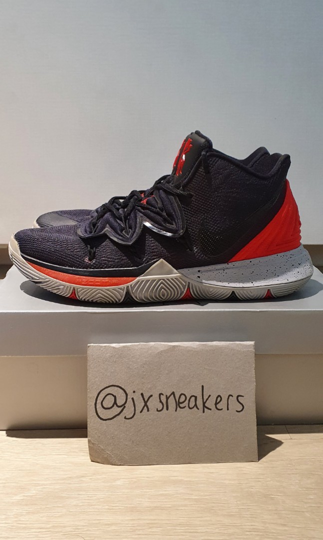 Red and sales black kyrie 5