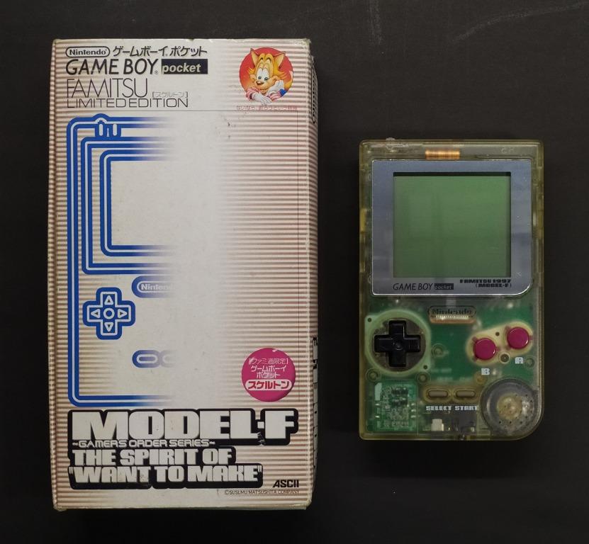 ゲームボーイポケットファミ通限定スケルトンMODEL-F ポケモン 考えつき
