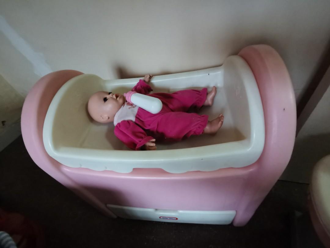 Little Tikes Pretend Play Crib, Hobbies & Toys, Toys & Games on Carousell