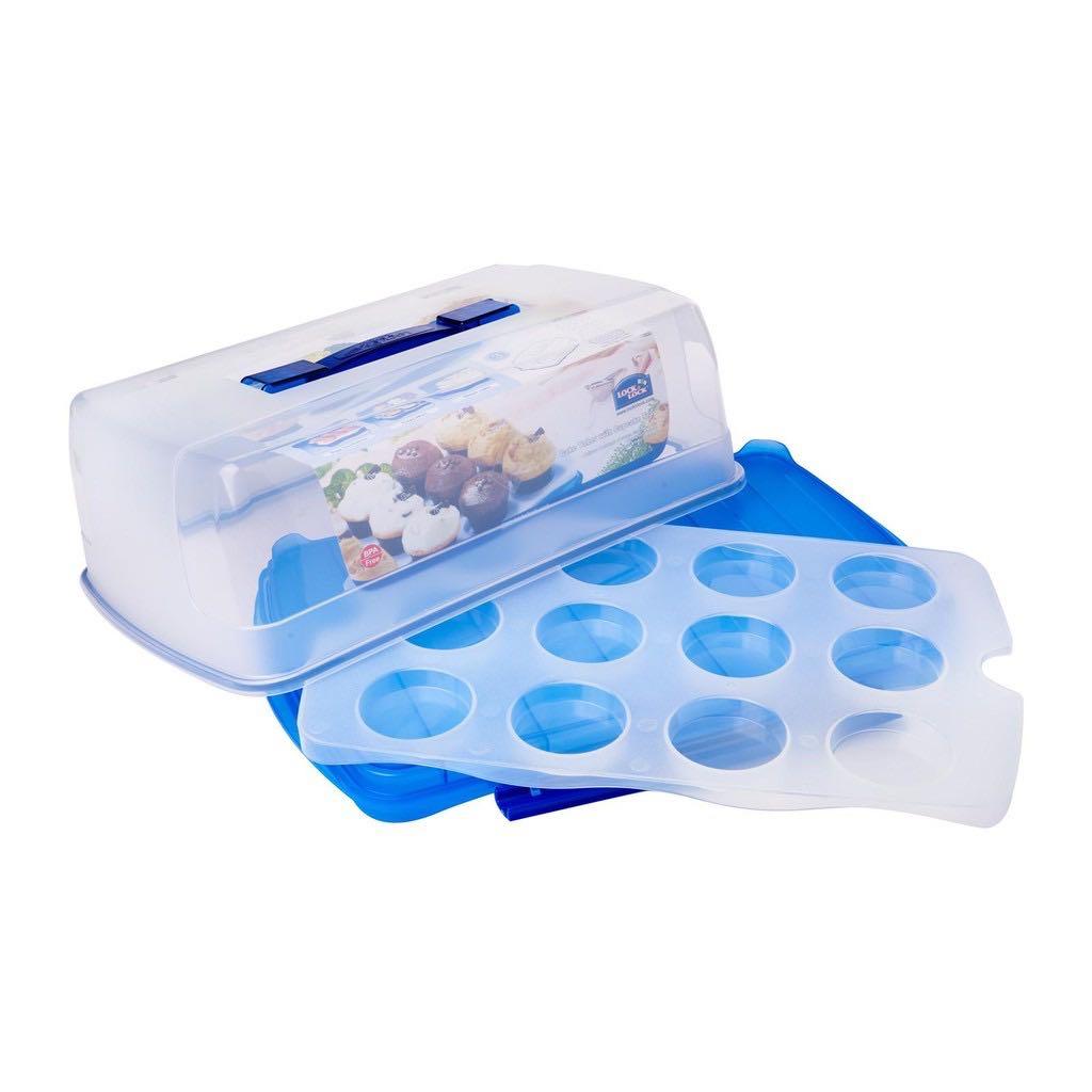 Lock & Lock Cake Storage with Cupcake Tray, Furniture & Home Living