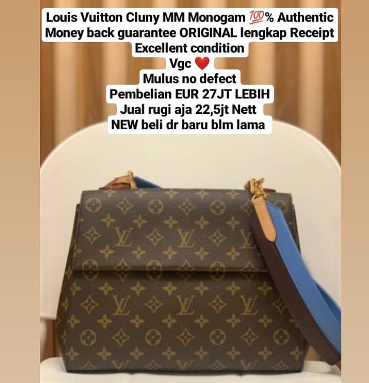 LV Cluny Complete as seen as Picture, Barang Mewah, Tas & Dompet di  Carousell