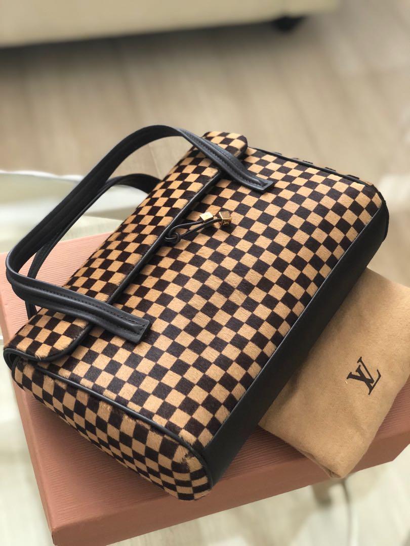Louis Vuitton Limited Edition Damier Sauvage Calf Hair Lionne Bag