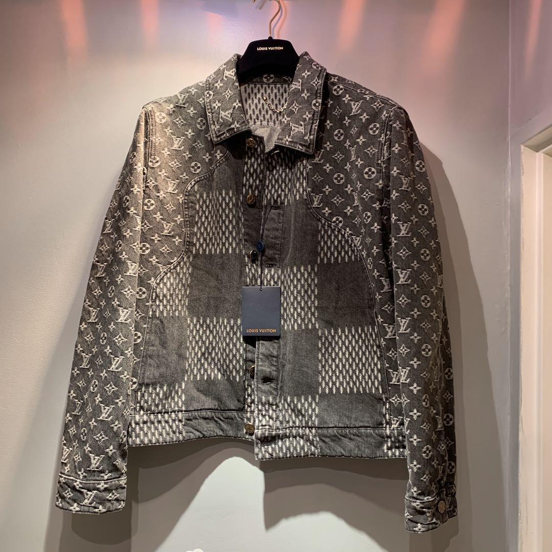 Louis Vuitton x Nigo 2020 Giant Damier Waves MNGM Denim Jacket