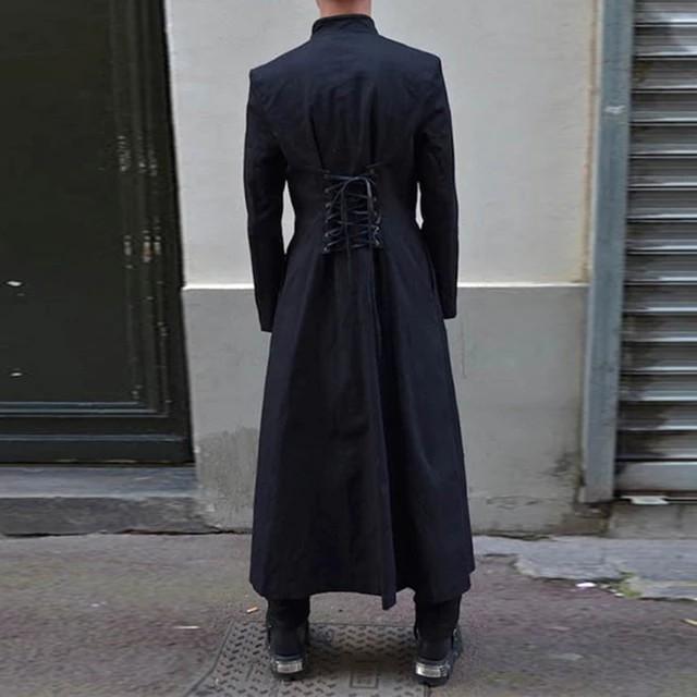 Mens black coat long new arrivals