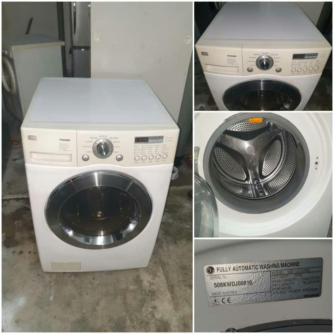 Mesin Basuh Washing Machine Lg Dd Inverter Combo 11kg 7kg Front Load Kitchen Appliances On Carousell