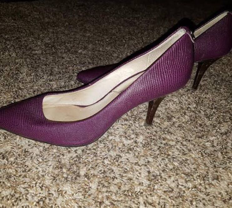 michael kors purple heels