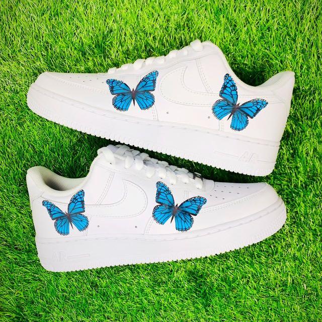 nike air force 1 butterfly blue