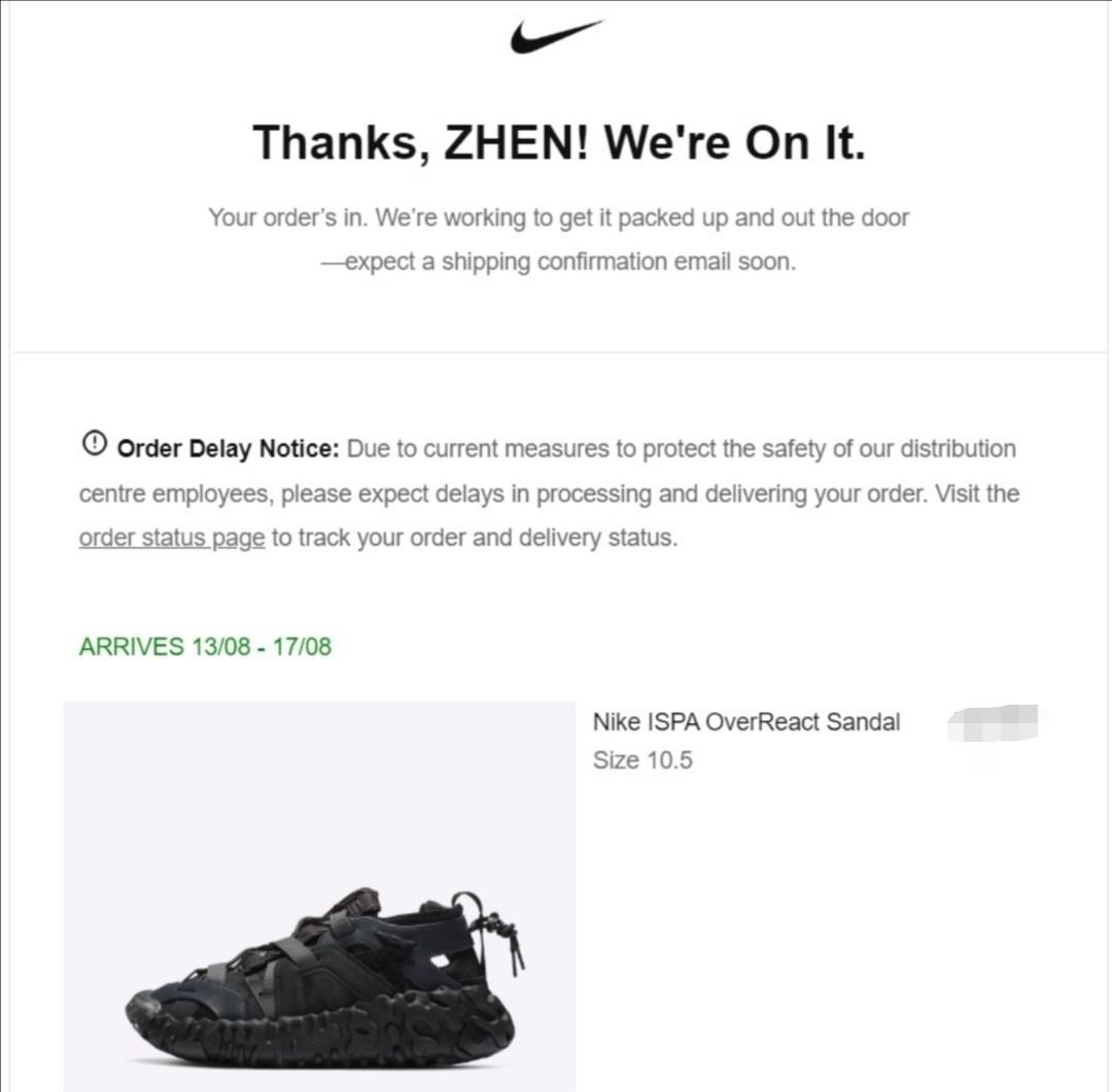 Nike ISPA OverReact Sandal THUNDER GREY Men s Fashion Footwear