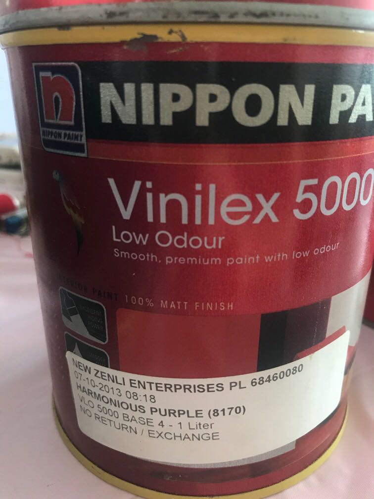 Nippon Paint Vinilex 5000 Harmonious Purple, Everything Else on Carousell