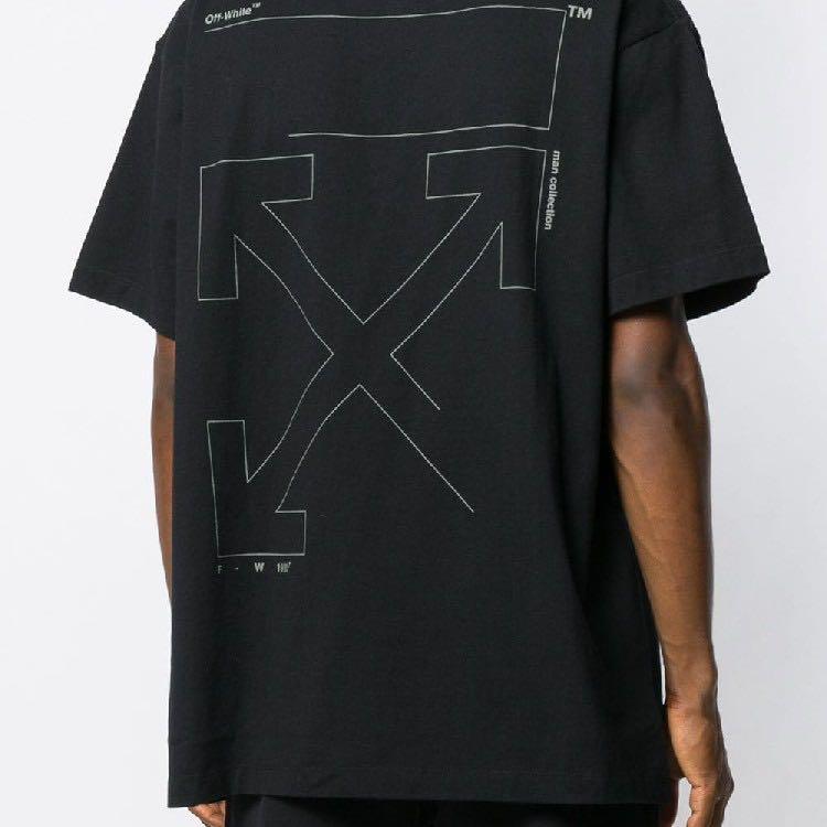 Off white unfinished tee hotsell