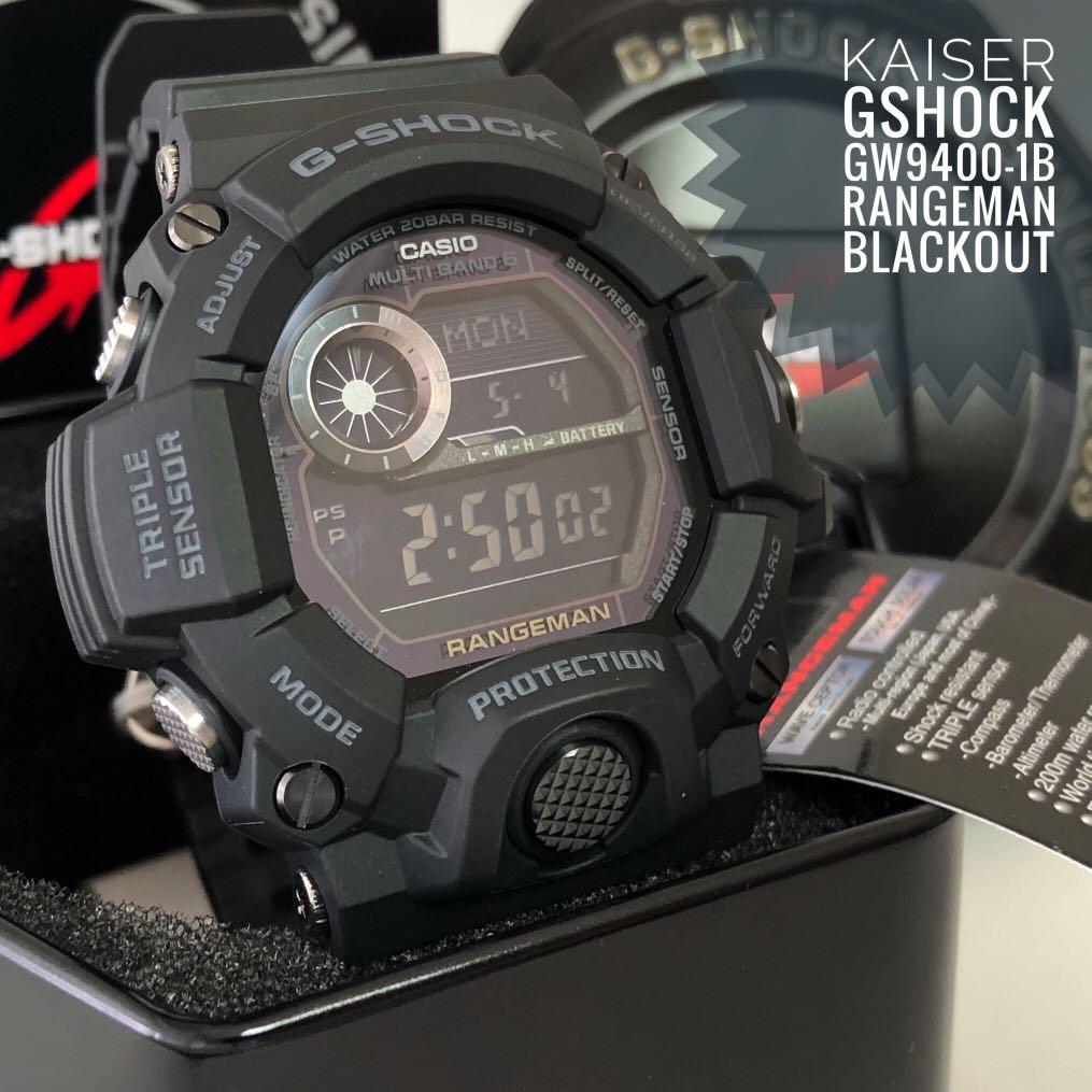Original Casio G Shock Rangeman GW 9400 1B Triple Sensor Men s