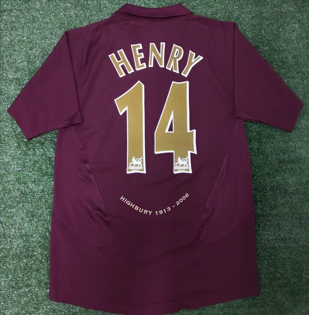 Original Size M Arsenal 2005 Home Jersey With Henry 14 Nameset Jersi Sports Athletic Sports Clothing On Carousell