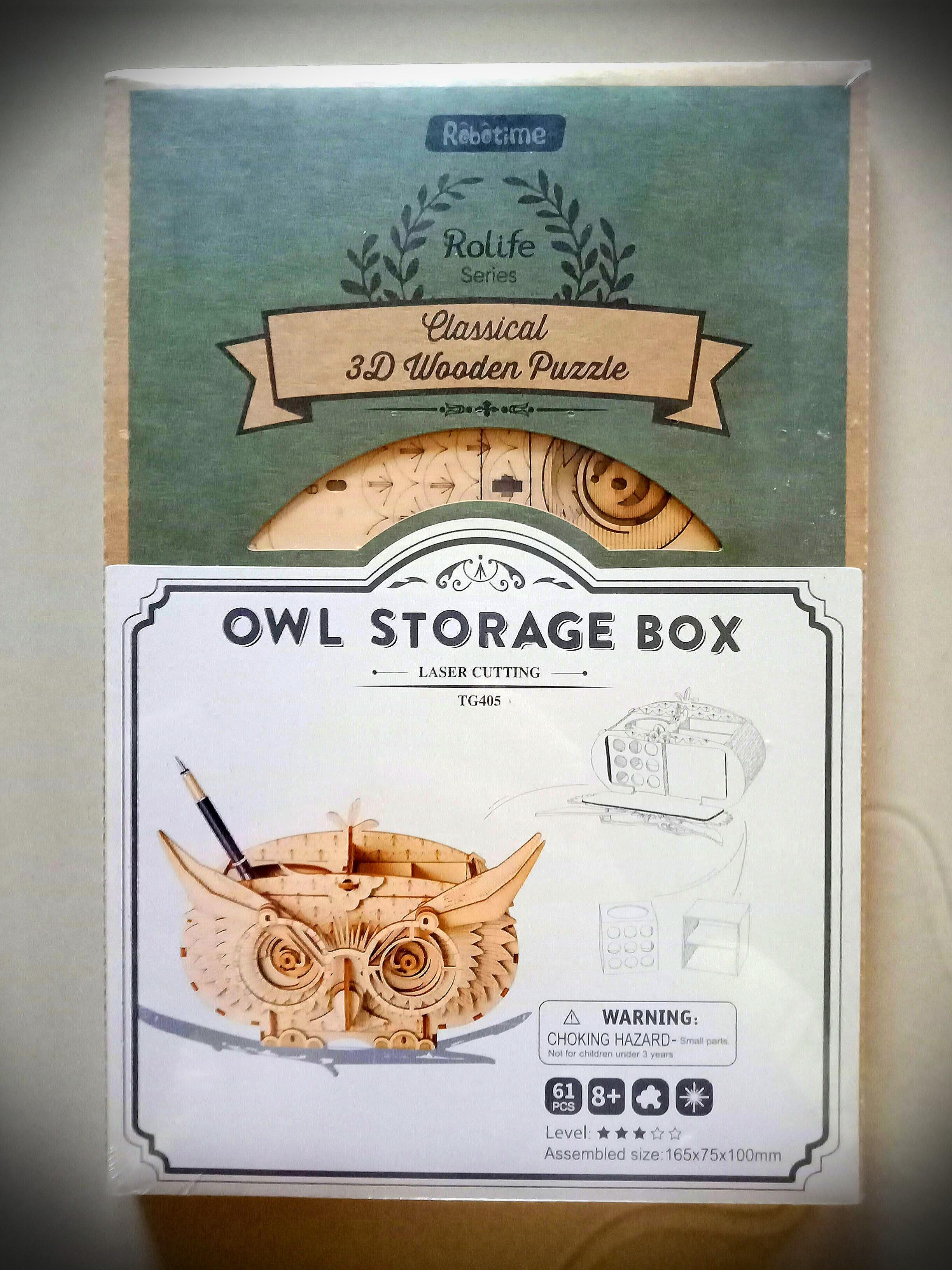 Owl Storage Box 3d Diy Wooden Puzzle Art And Craft By Rolife Toys Games Others On Carousell