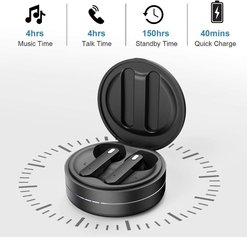 P055 Wireless Earbuds AUGYMER Bluetooth 5.0 Headphones Auto Pairing Bluetooth Earphones TWS Stereo HiFi Wireless Headphones for Running Sports in Ear