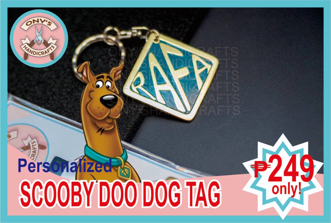 Personalized scooby doo dog tag store