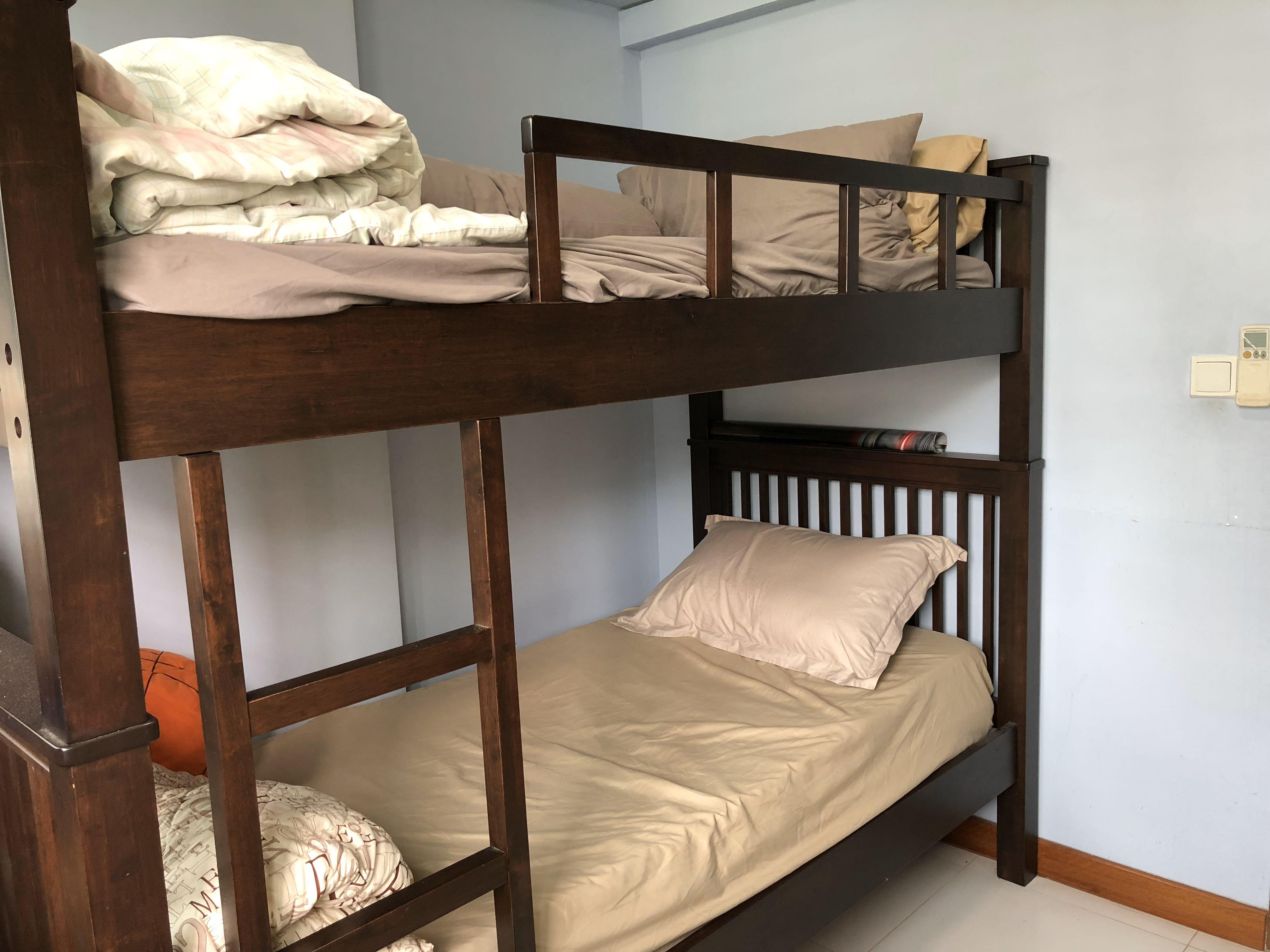 Picket and Rail Bunk Bed, Furniture & Home Living, Furniture, Bed